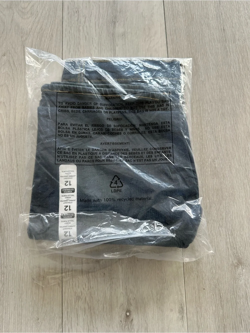 The Children’s Place Straight Leg Jeans Ford Wash 12 Husky NWT IN PACKAGE